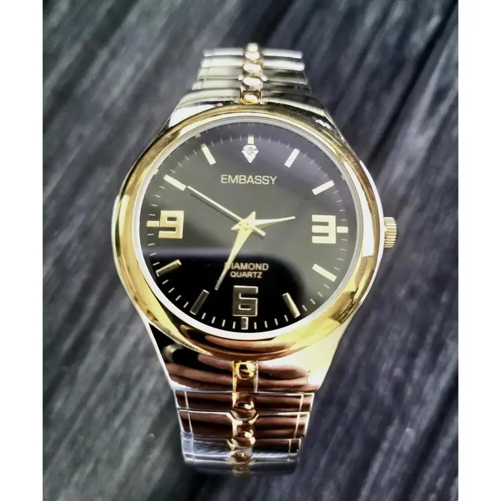 Rare Vintage Gruen Embassy Diamond Mens Watch New‎ In Box